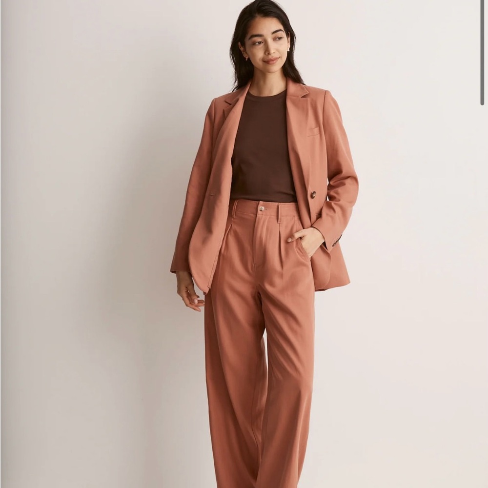 Madewell The Neale Straight-Leg Pant in Drapeweave in Dried Rose Size 4